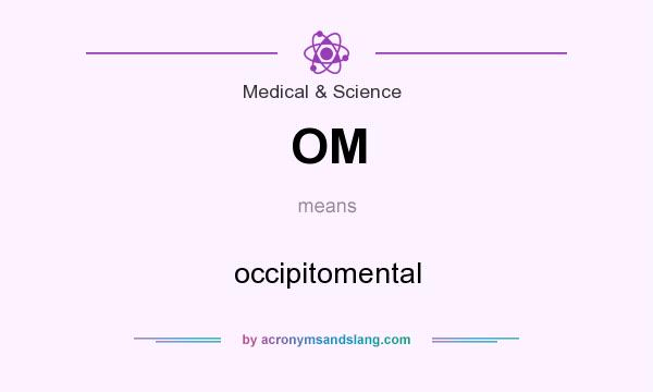 What does OM mean? It stands for occipitomental