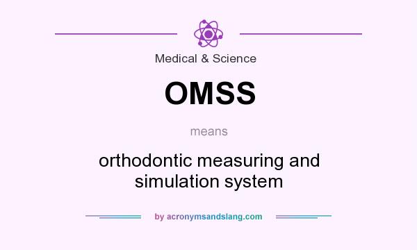 What does OMSS mean? It stands for orthodontic measuring and simulation system