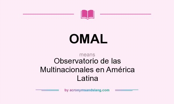 What does OMAL mean? It stands for Observatorio de las Multinacionales en América Latina