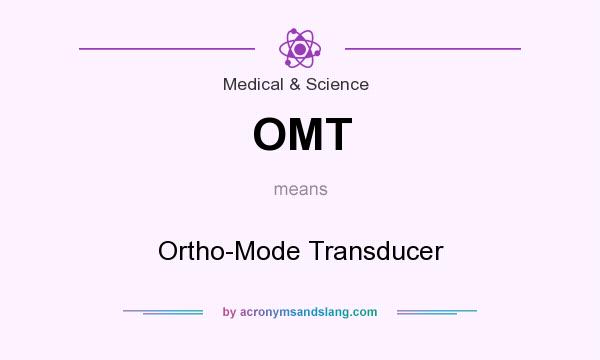 What does OMT mean? It stands for Ortho-Mode Transducer