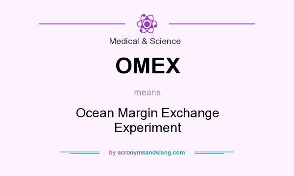 What does OMEX mean? It stands for Ocean Margin Exchange Experiment