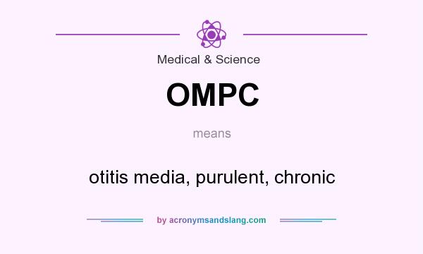What does OMPC mean? It stands for otitis media, purulent, chronic