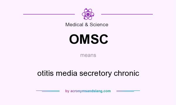 What does OMSC mean? It stands for otitis media secretory chronic
