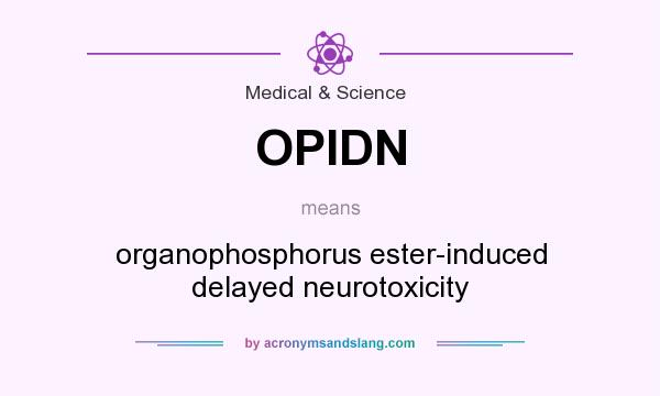 What does OPIDN mean? It stands for organophosphorus ester-induced delayed neurotoxicity