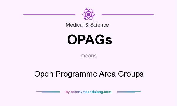 What does OPAGs mean? It stands for Open Programme Area Groups