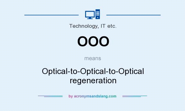 What does OOO mean? It stands for Optical-to-Optical-to-Optical regeneration