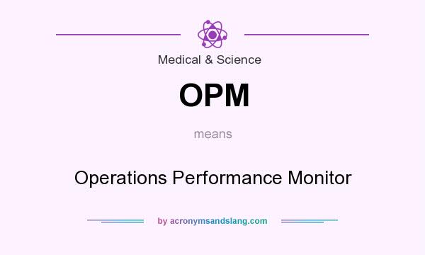 What does OPM mean? It stands for Operations Performance Monitor