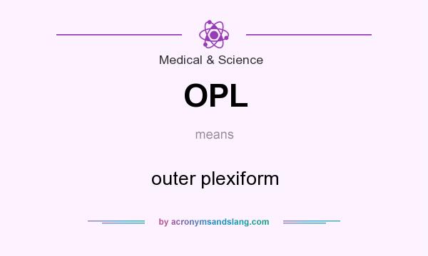 What does OPL mean? It stands for outer plexiform