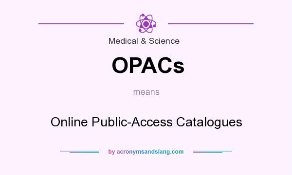 What does OPACs mean? It stands for Online Public-Access Catalogues