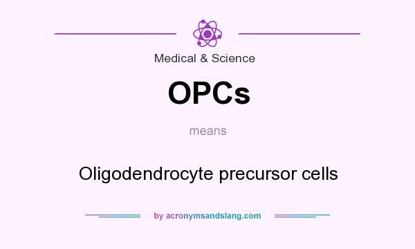 What does OPCs mean? It stands for Oligodendrocyte precursor cells