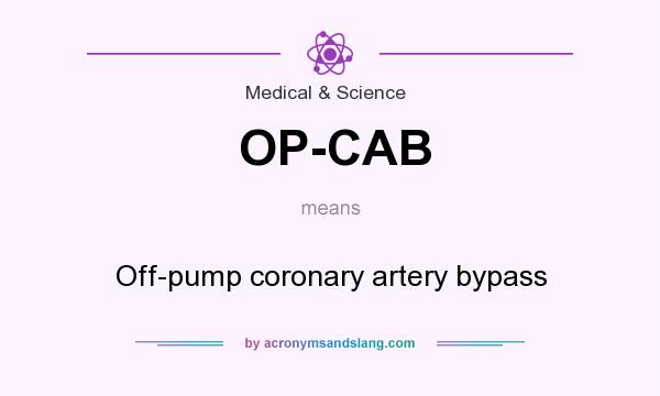What does OP-CAB mean? It stands for Off-pump coronary artery bypass