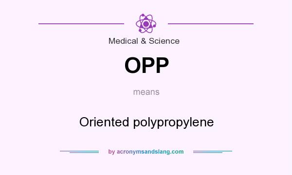 What does OPP mean? It stands for Oriented polypropylene
