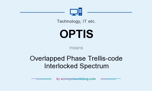 What does OPTIS mean? It stands for Overlapped Phase Trellis-code Interlocked Spectrum
