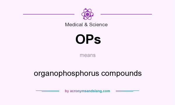What does OPs mean? It stands for organophosphorus compounds