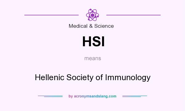 What does HSI mean? It stands for Hellenic Society of Immunology