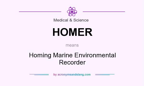 What does HOMER mean? It stands for Homing Marine Environmental Recorder