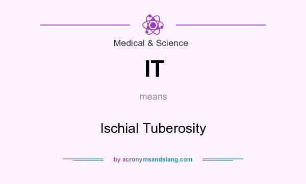 What does IT mean? It stands for Ischial Tuberosity