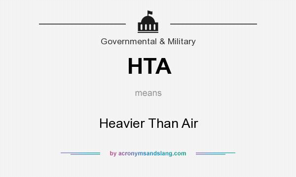 What does HTA mean? It stands for Heavier Than Air
