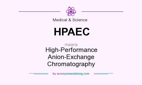 What does HPAEC mean? It stands for High-Performance Anion-Exchange Chromatography