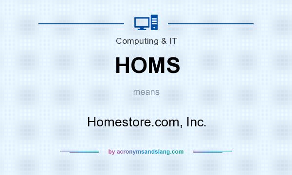 What does HOMS mean? It stands for Homestore.com, Inc.