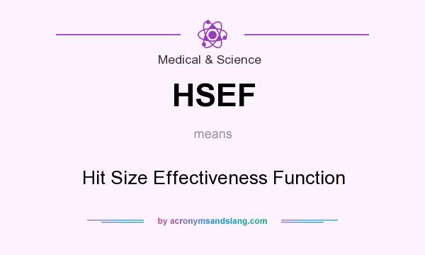 What does HSEF mean? It stands for Hit Size Effectiveness Function