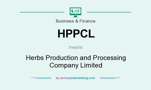 What does HPPCL mean? It stands for Herbs Production and Processing Company Limited