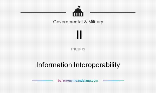 What does II mean? It stands for Information Interoperability