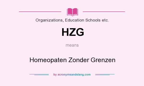 What does HZG mean? It stands for Homeopaten Zonder Grenzen