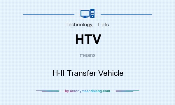 What does HTV mean? It stands for H-II Transfer Vehicle