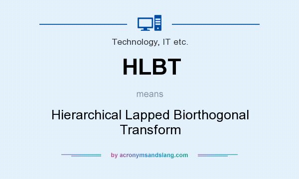 What does HLBT mean? It stands for Hierarchical Lapped Biorthogonal Transform
