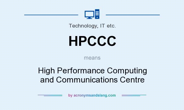 What does HPCCC mean? It stands for High Performance Computing and Communications Centre