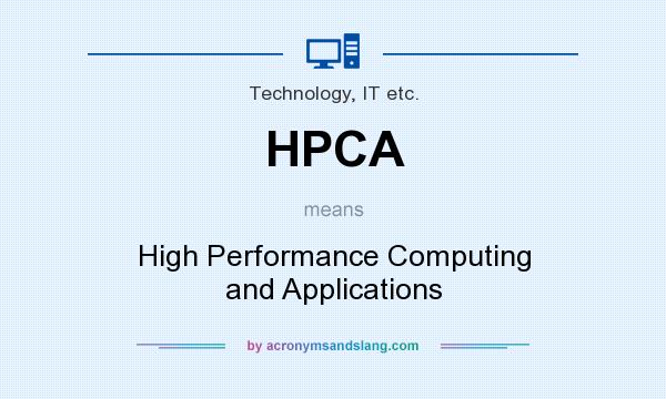 What does HPCA mean? It stands for High Performance Computing and Applications