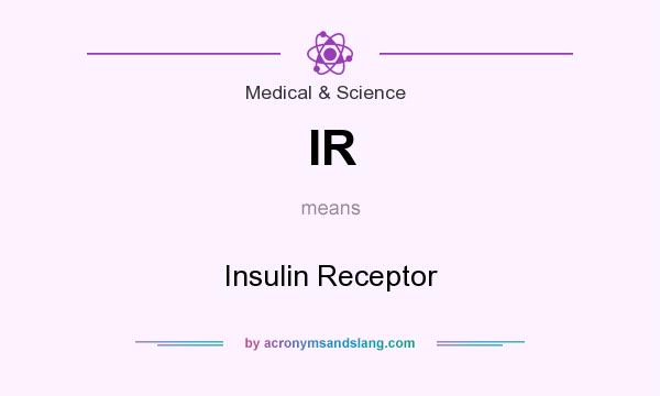 What does IR mean? It stands for Insulin Receptor