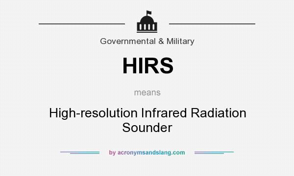 What does HIRS mean? It stands for High-resolution Infrared Radiation Sounder