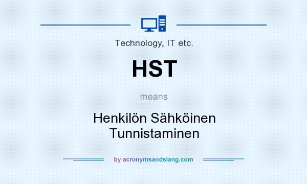 What does HST mean? It stands for Henkilön Sähköinen Tunnistaminen