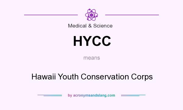 What does HYCC mean? It stands for Hawaii Youth Conservation Corps