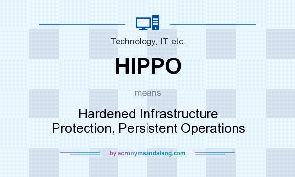 What does HIPPO mean? It stands for Hardened Infrastructure Protection, Persistent Operations