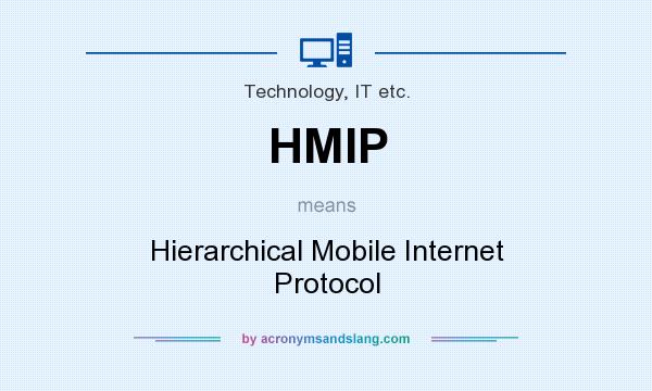 What does HMIP mean? It stands for Hierarchical Mobile Internet Protocol