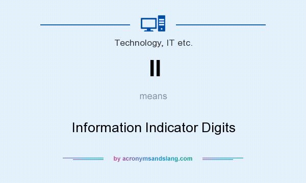 What does II mean? It stands for Information Indicator Digits