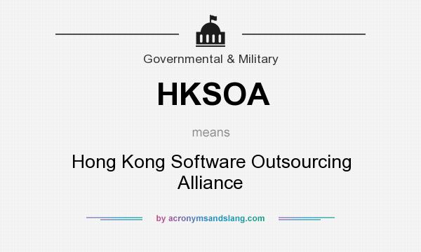 What does HKSOA mean? It stands for Hong Kong Software Outsourcing Alliance