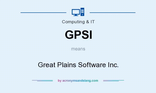 What does GPSI mean? It stands for Great Plains Software Inc.