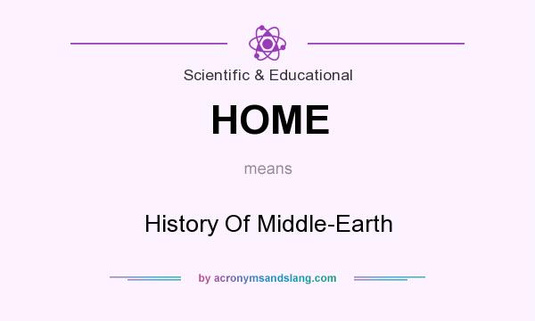 What does HOME mean? It stands for History Of Middle-Earth
