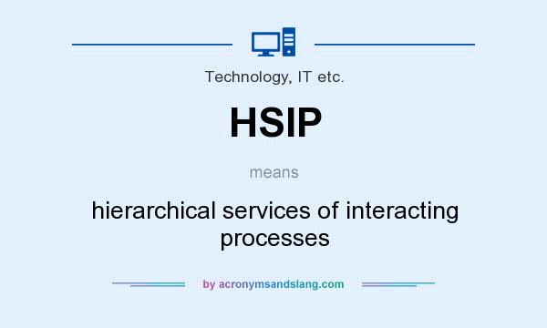 What does HSIP mean? It stands for hierarchical services of interacting processes