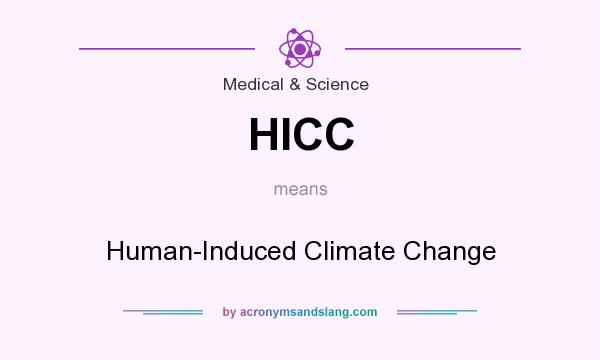 What does HICC mean? It stands for Human-Induced Climate Change