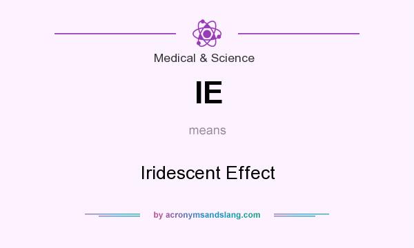 What does IE mean? It stands for Iridescent Effect