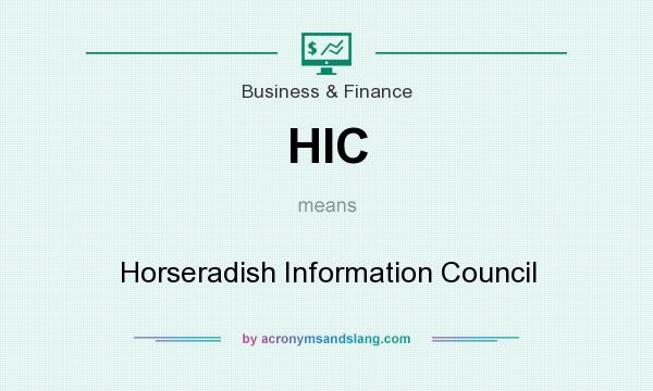What does HIC mean? It stands for Horseradish Information Council