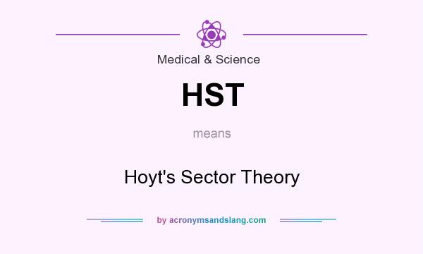What does HST mean? It stands for Hoyt`s Sector Theory