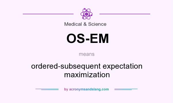 What does OS-EM mean? It stands for ordered-subsequent expectation maximization