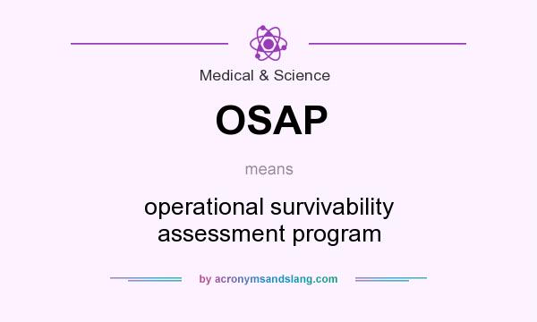 What does OSAP mean? It stands for operational survivability assessment program