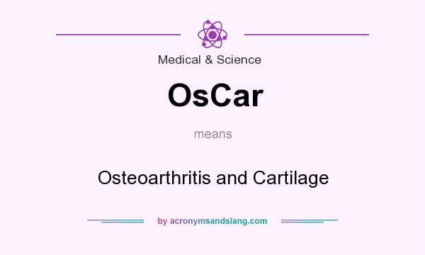 What does OsCar mean? It stands for Osteoarthritis and Cartilage